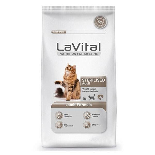 Lavital Kuzu Etli Kısırlaştırılmış Yetişkin Kedi Maması 12 KG | SRC: Barcode: 8014556127380